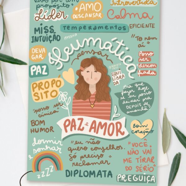 Poster Temperamento Fleumática Ruiva
