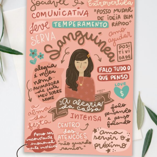 Poster Temperamento Sanguínea Morena